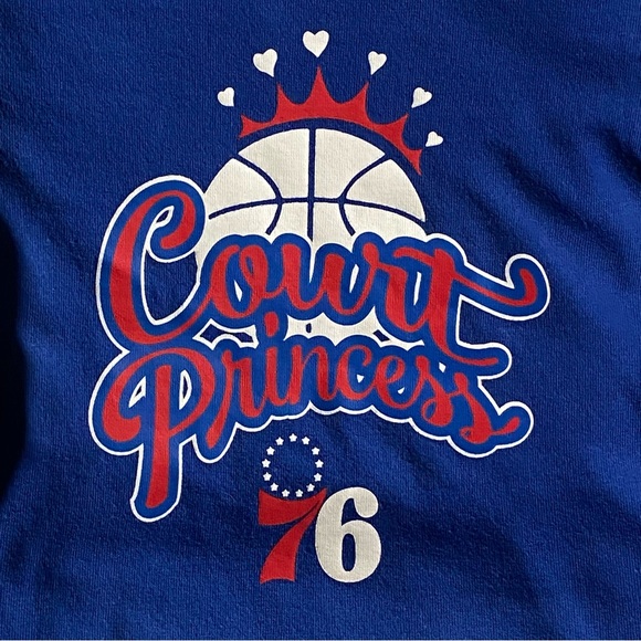 Philadelphia 76ers One Piece Size 6 9 Months Court Princess Romper Ruffle Hoops - Picture 3 of 15
